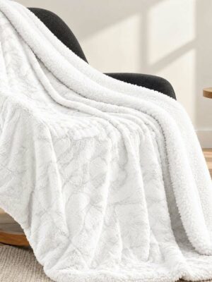Manta Borrego/Sherpa Ruby Branco 130x160cm