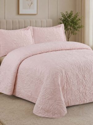 Zuri 3 casal bordada rosa
