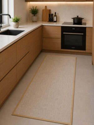 Cascais passadeiras/tapetes/carpetes antiderrapante 22011 bege