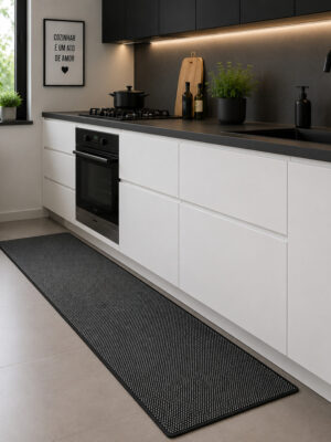 Cascais passadeiras/tapetes/carpetes antiderrapante 44005 cinza