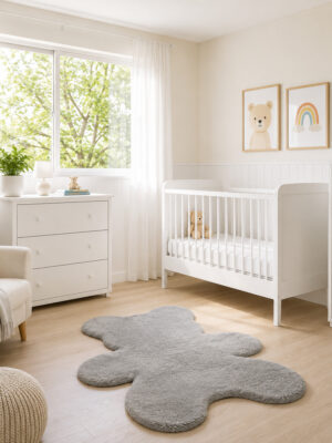 Santi urso cinza 90x120cm  antiderrapante