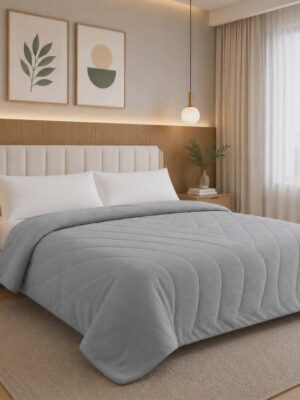 Waves SPN forro sherpa (borrego) casal Cinza