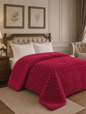 Cannes forro sherpa (borrego) casal Bordeaux