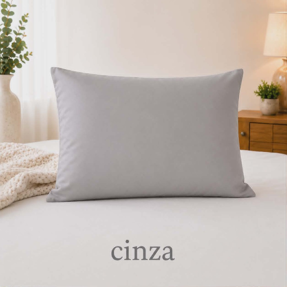 fronha cinza percal